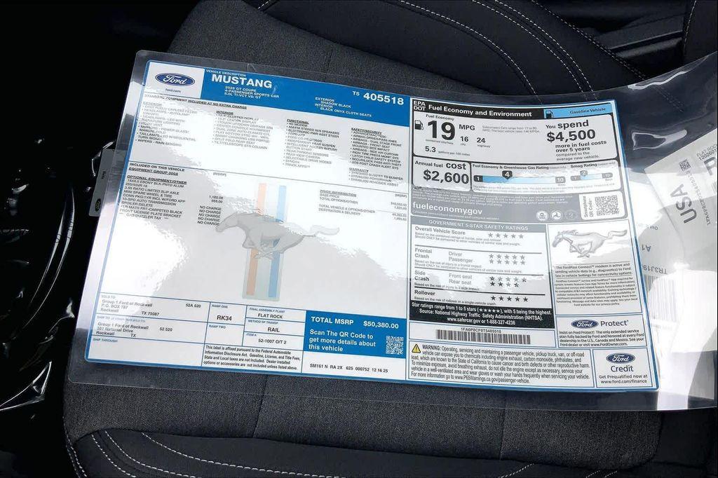 new 2026 Ford Mustang car, priced at $48,380