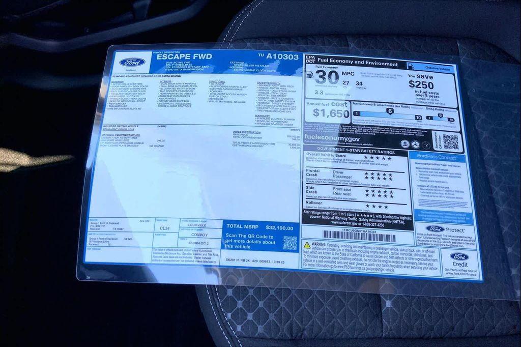 new 2026 Ford Escape car, priced at $29,343
