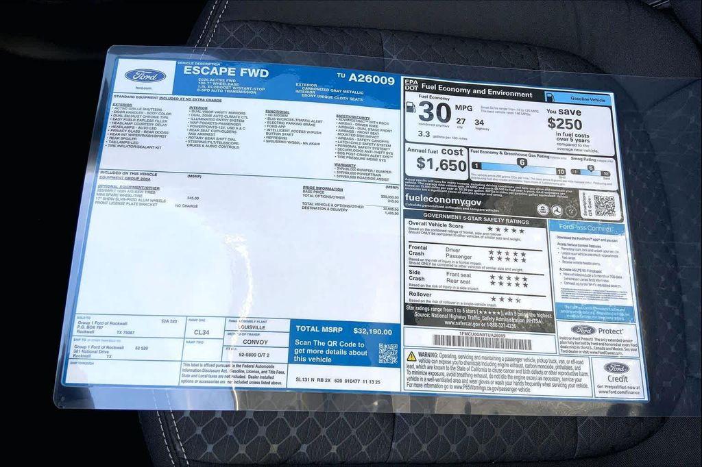 new 2026 Ford Escape car, priced at $30,843