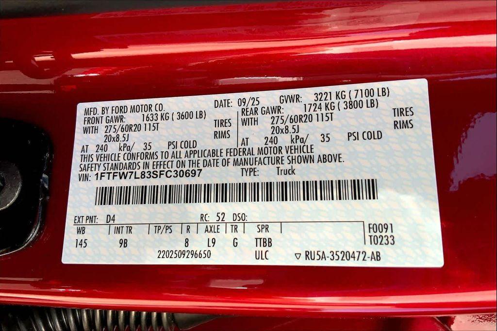 new 2025 Ford F-150 car, priced at $78,068