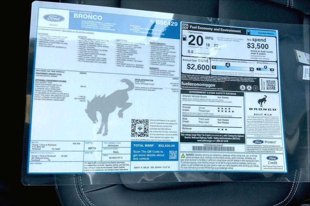 new 2025 Ford Bronco car, priced at $47,266