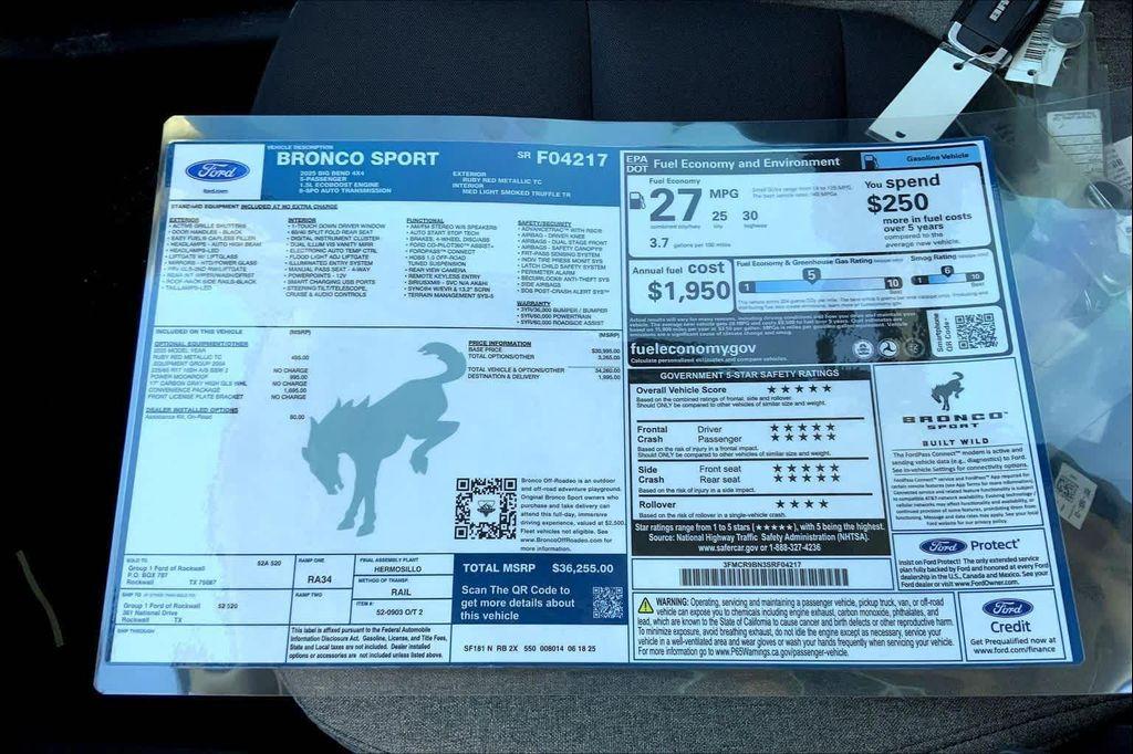 new 2025 Ford Bronco Sport car, priced at $32,329