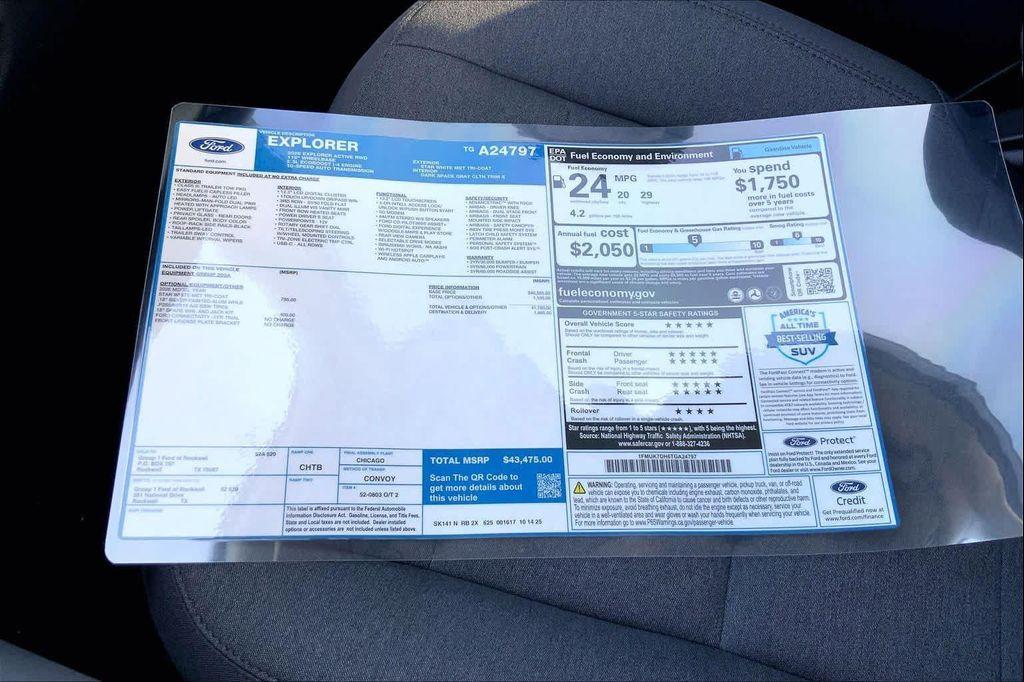 new 2026 Ford Explorer car, priced at $37,452