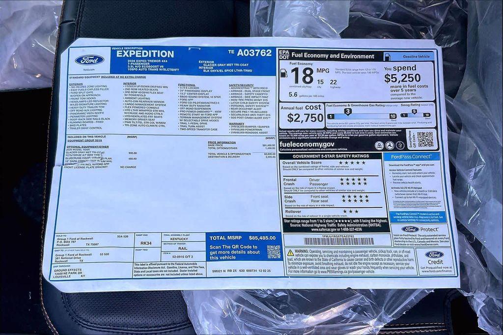 new 2026 Ford Expedition car, priced at $85,485