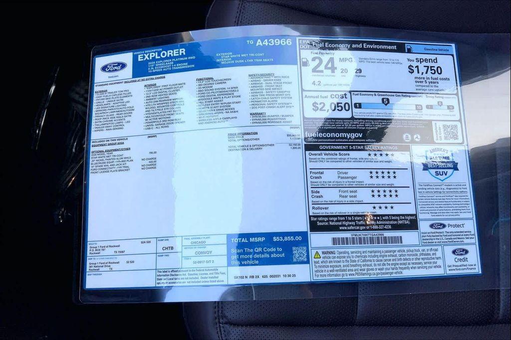new 2026 Ford Explorer car, priced at $51,709