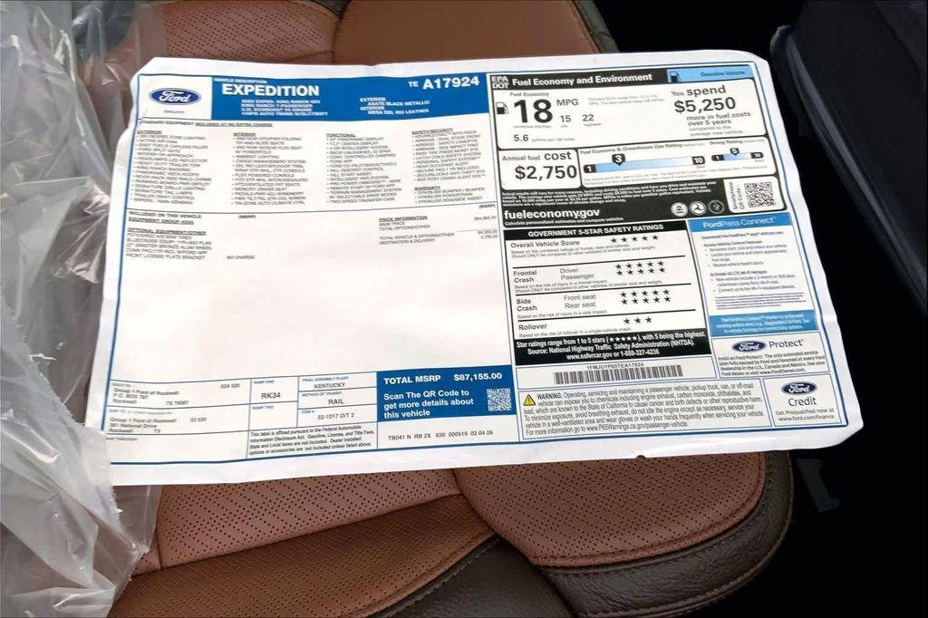 new 2026 Ford Expedition car, priced at $87,155