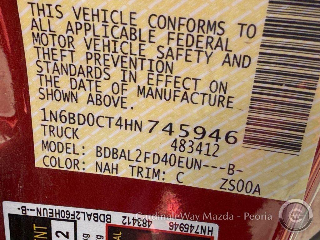 used 2017 Nissan Frontier car, priced at $16,334