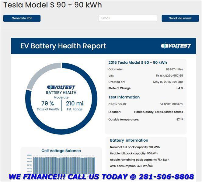 used 2016 Tesla Model S car, priced at $19,220