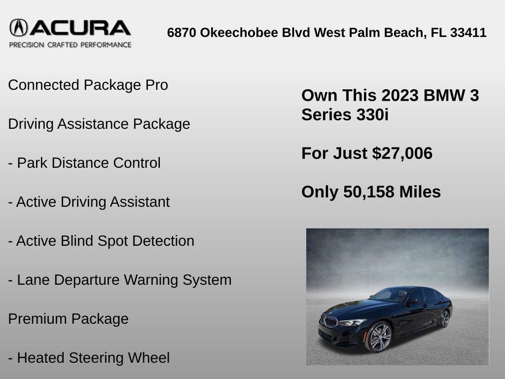 used 2023 BMW 330 car, priced at $27,006
