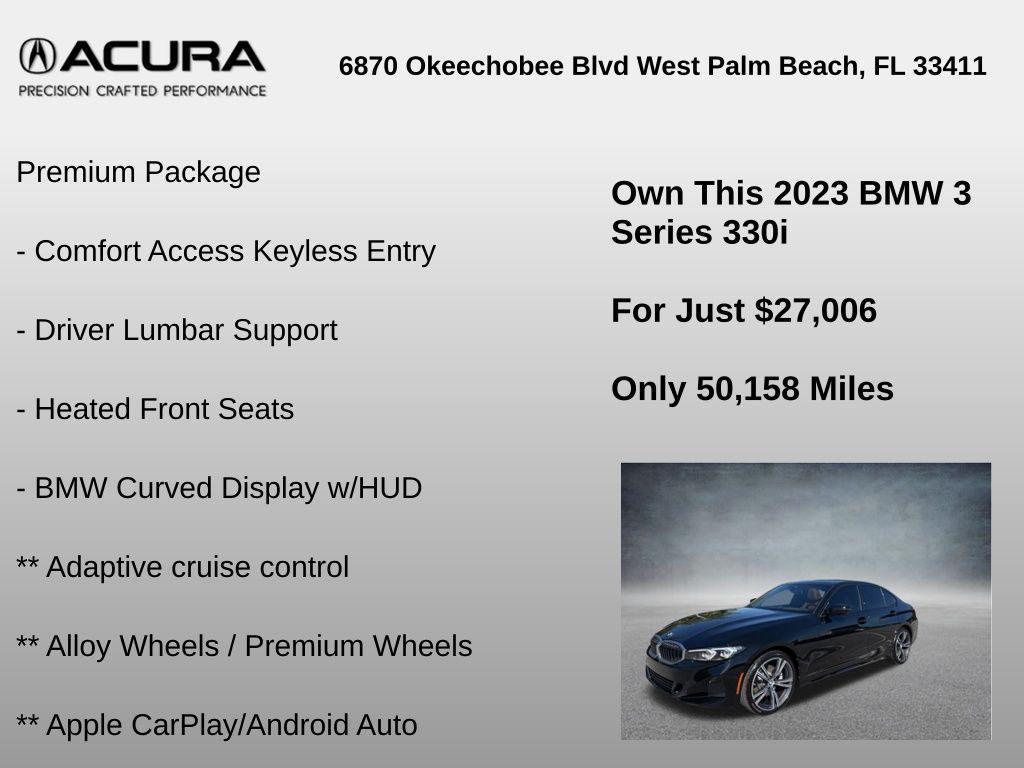 used 2023 BMW 330 car, priced at $27,006
