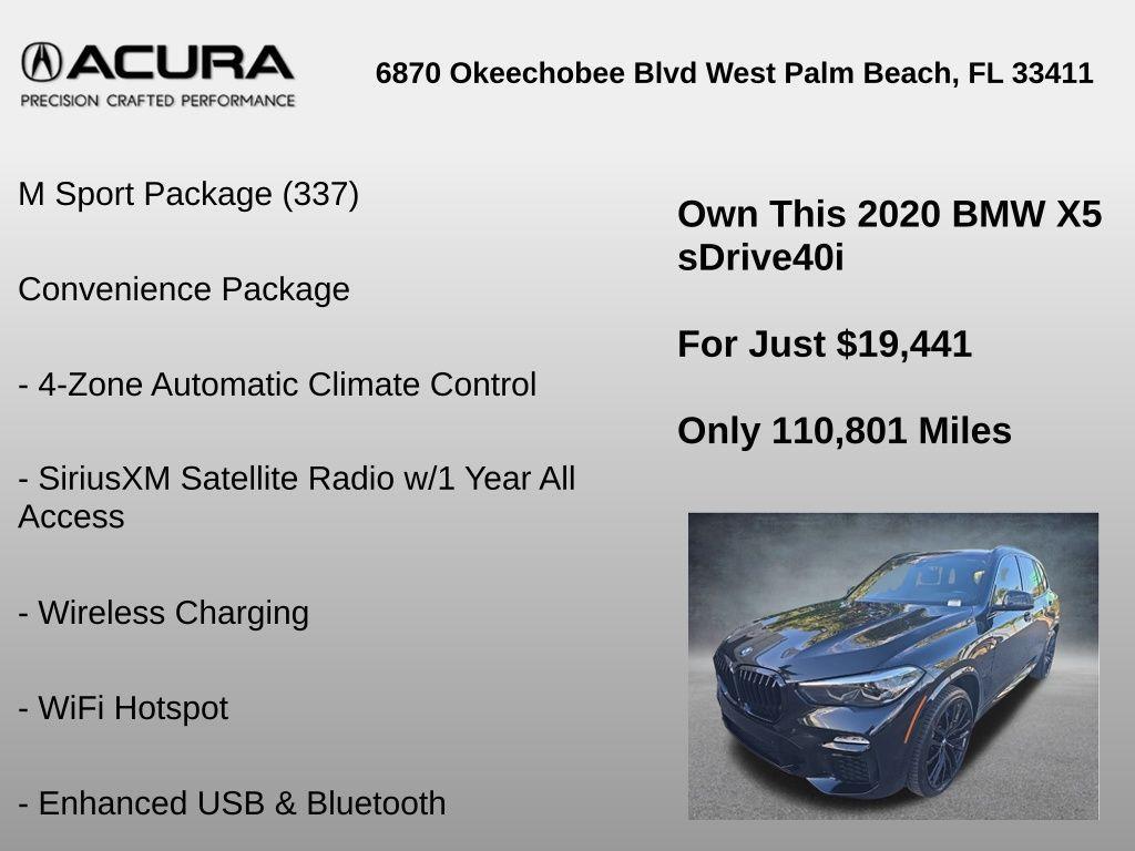 used 2020 BMW X5 car, priced at $19,441