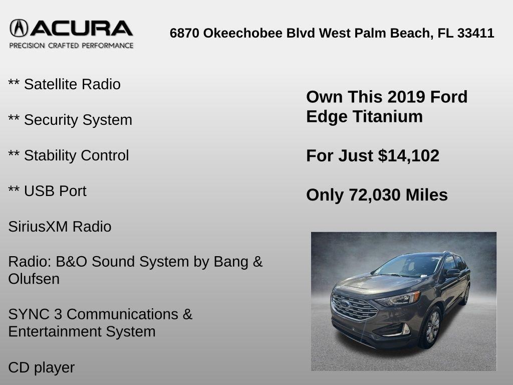 used 2019 Ford Edge car, priced at $14,102
