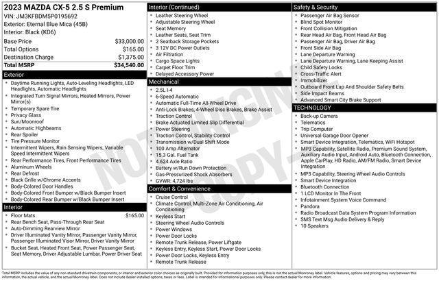 used 2023 Mazda CX-5 car, priced at $26,995