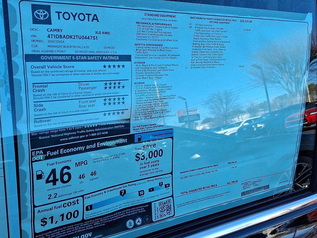new 2026 Toyota Camry car, priced at $39,080