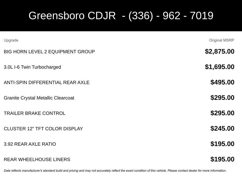 new 2026 Ram 1500 car, priced at $54,446