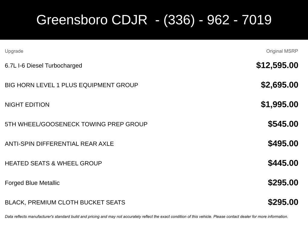 new 2025 Ram 2500 car, priced at $69,173