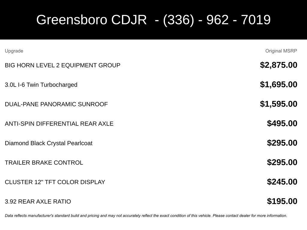 new 2026 Ram 1500 car, priced at $54,869