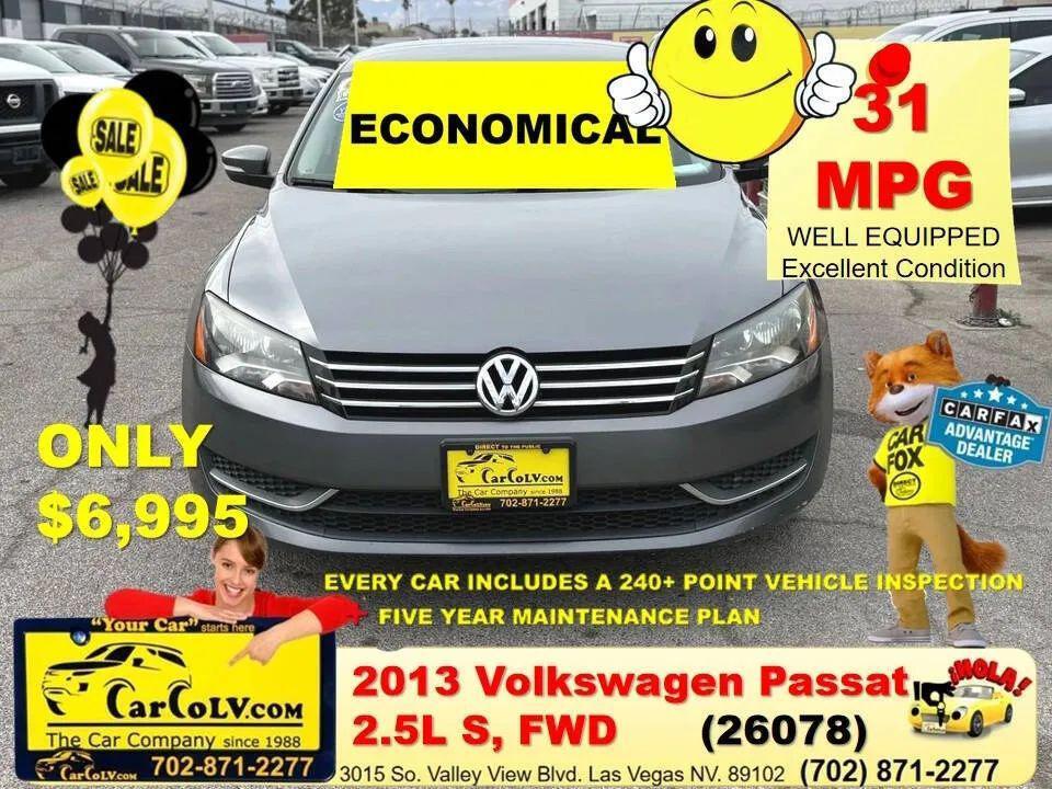 used 2013 Volkswagen Passat car, priced at $6,995