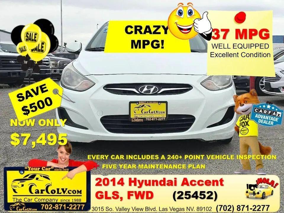 used 2014 Hyundai Accent car, priced at $7,495