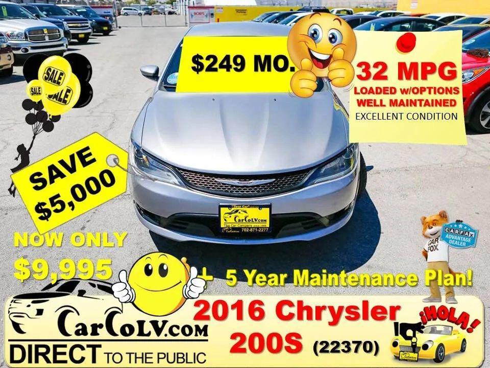used 2016 Chrysler 200 car, priced at $9,955