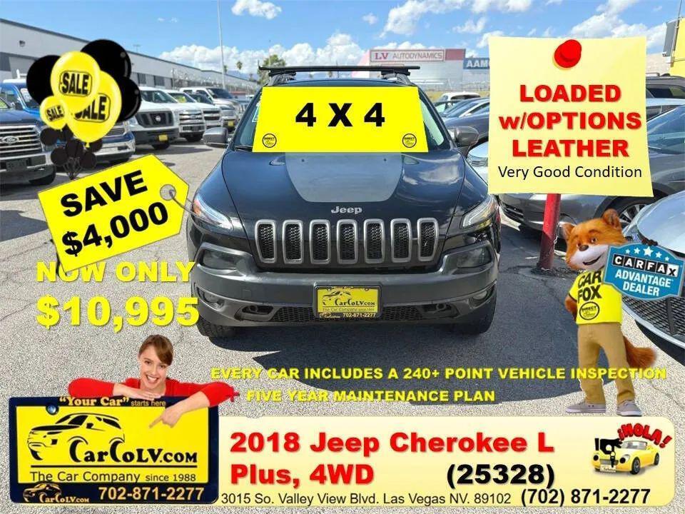 used 2018 Jeep Cherokee car, priced at $10,995
