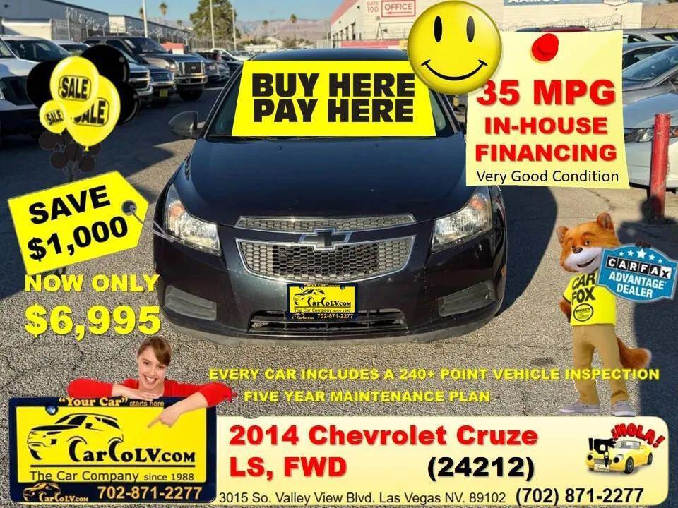 used 2014 Chevrolet Cruze car, priced at $6,995