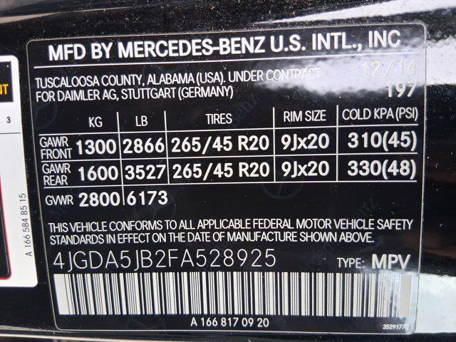 used 2015 Mercedes-Benz M-Class car, priced at $12,097