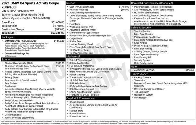 used 2021 BMW X4 car, priced at $31,352