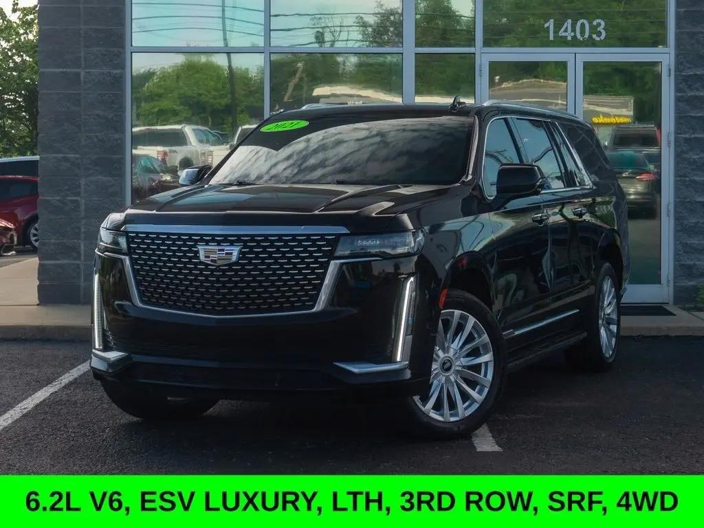 used 2021 Cadillac Escalade ESV car, priced at $44,744