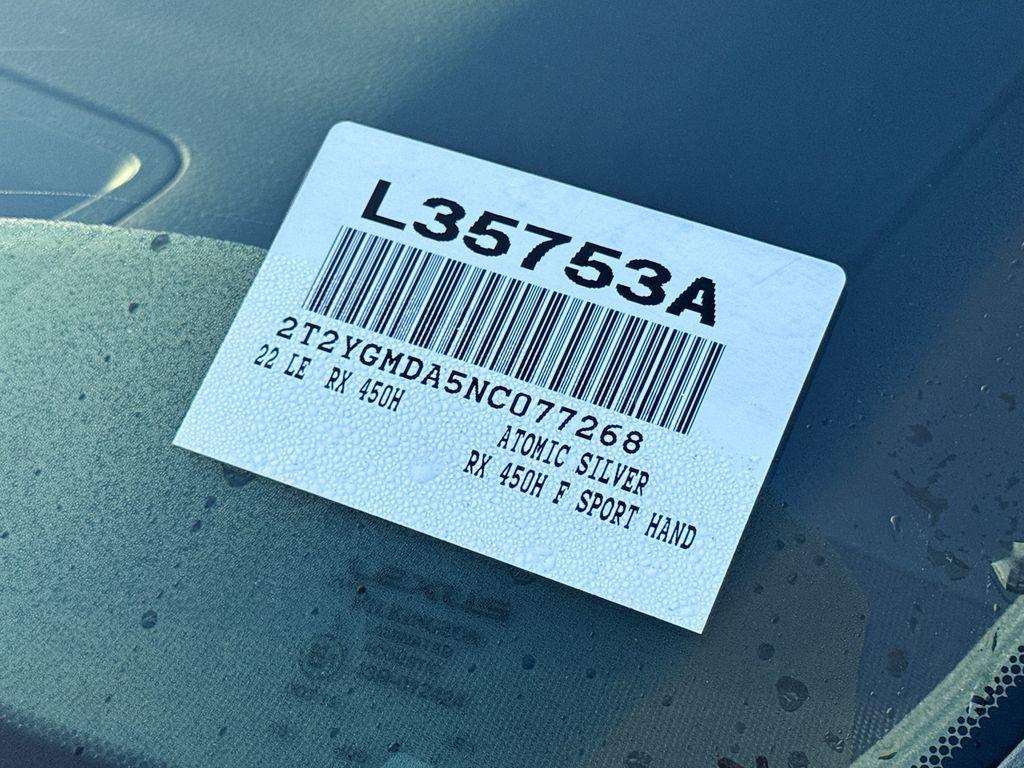 used 2022 Lexus RX 450h car, priced at $37,472