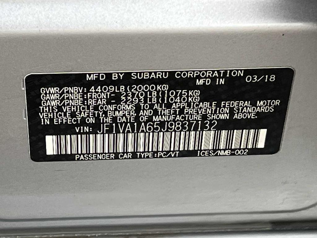 used 2018 Subaru WRX car, priced at $18,008