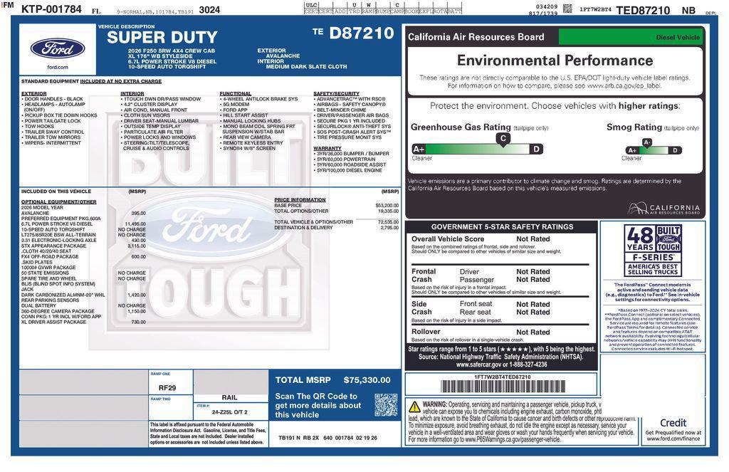 new 2026 Ford F-250 car, priced at $66,907