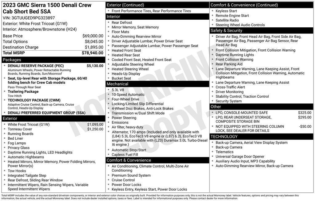 used 2023 GMC Sierra 1500 car, priced at $54,901