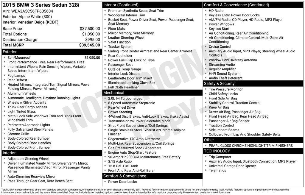 used 2015 BMW 328 car, priced at $12,900