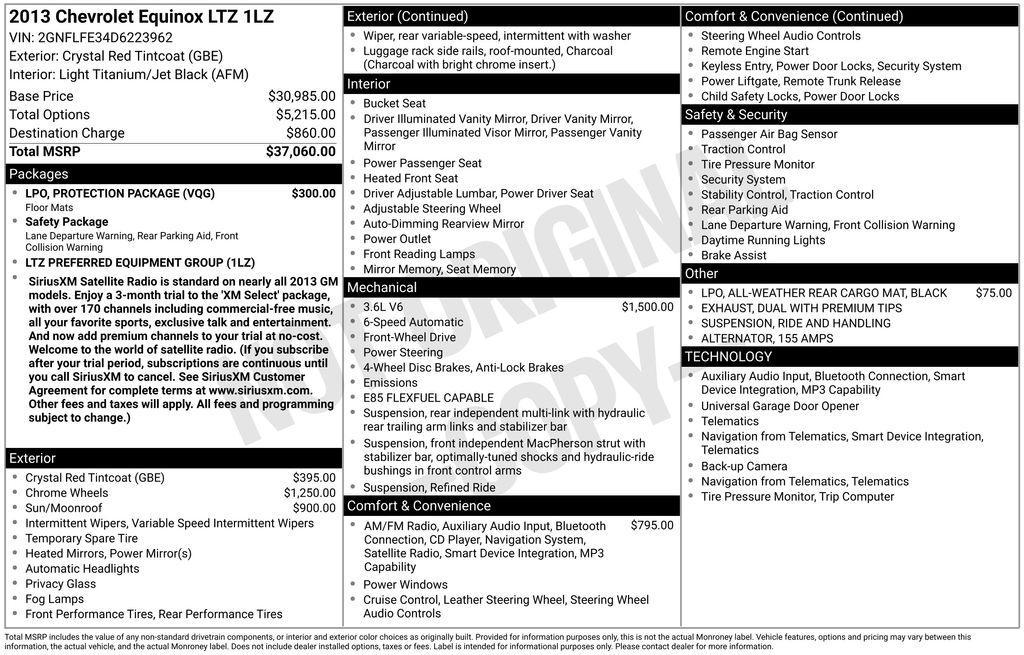 used 2013 Chevrolet Equinox car, priced at $7,901