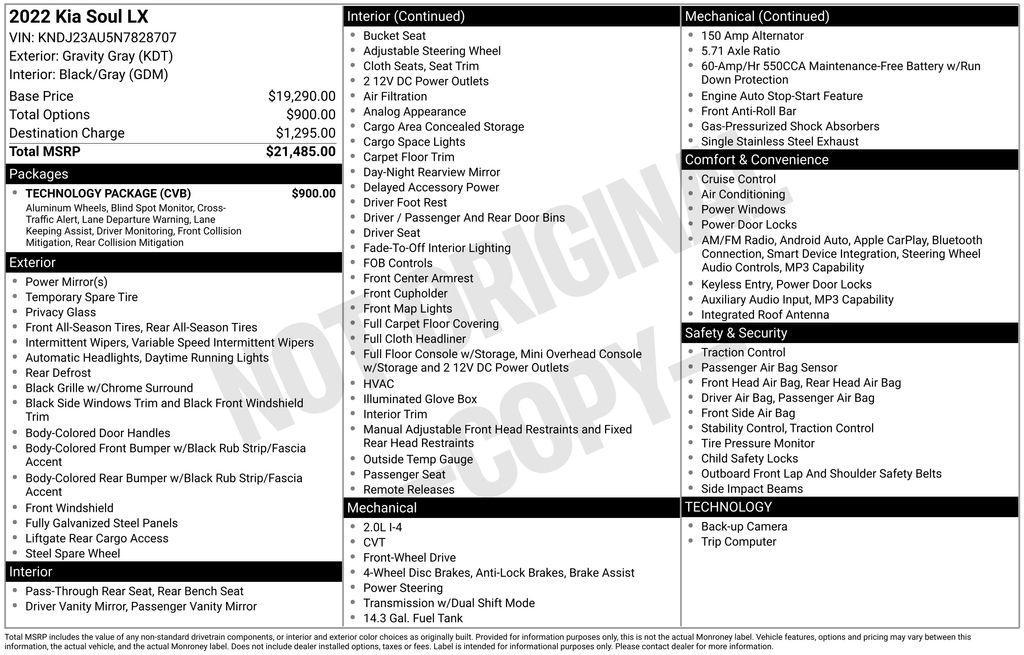 used 2022 Kia Soul car, priced at $6,500