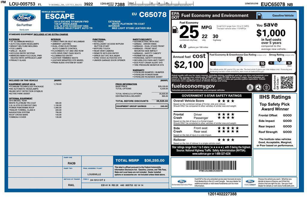 used 2014 Ford Escape car, priced at $7,000