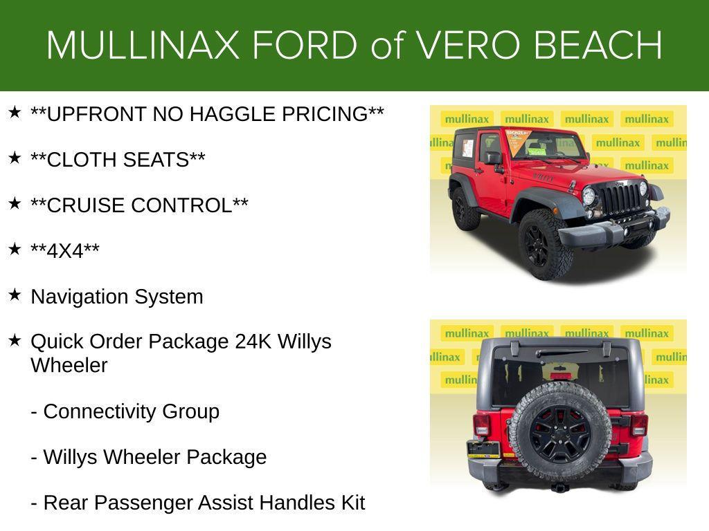 used 2016 Jeep Wrangler car, priced at $20,501