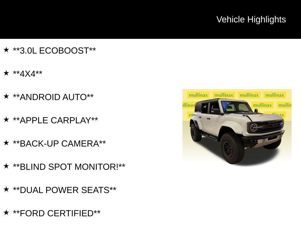 used 2025 Ford Bronco car, priced at $78,900