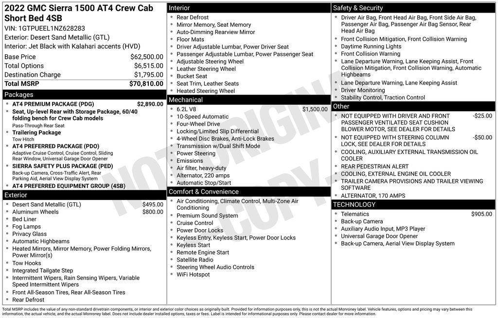 used 2022 GMC Sierra 1500 car, priced at $44,250