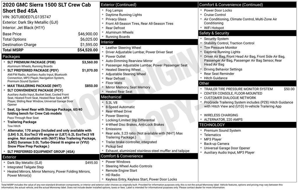 used 2020 GMC Sierra 1500 car, priced at $35,750