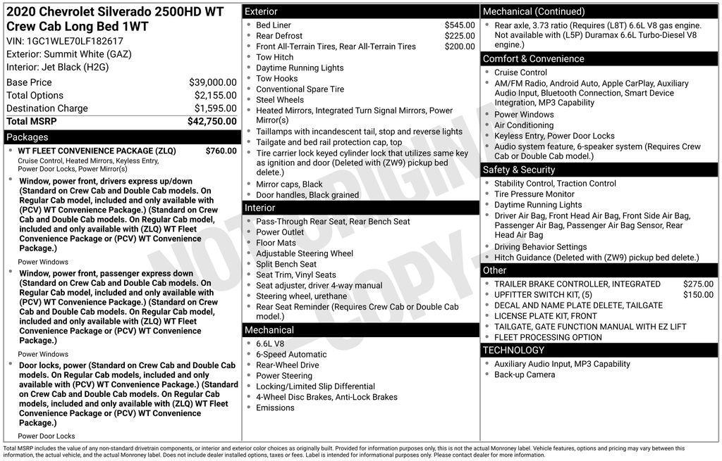 used 2020 Chevrolet Silverado 2500 car, priced at $27,900