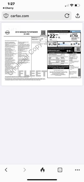 used 2019 Nissan Pathfinder car, priced at $6,000