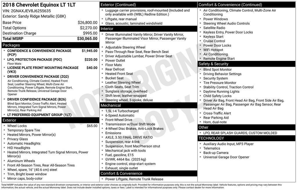 used 2018 Chevrolet Equinox car, priced at $8,500