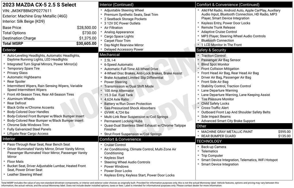 used 2023 Mazda CX-5 car, priced at $25,750