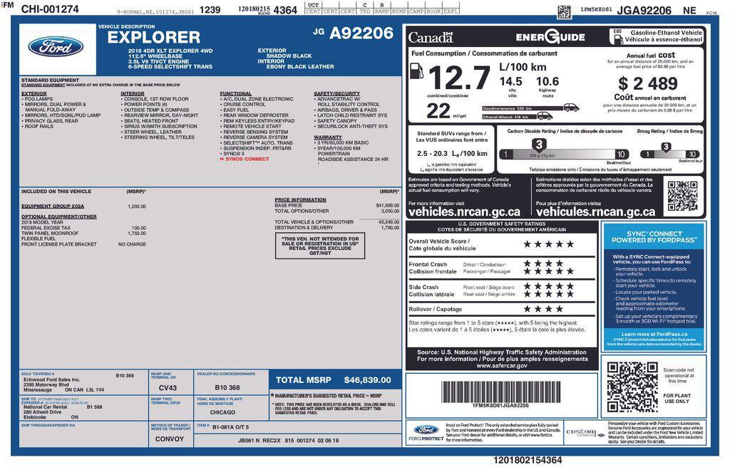 used 2018 Ford Explorer car, priced at $15,000