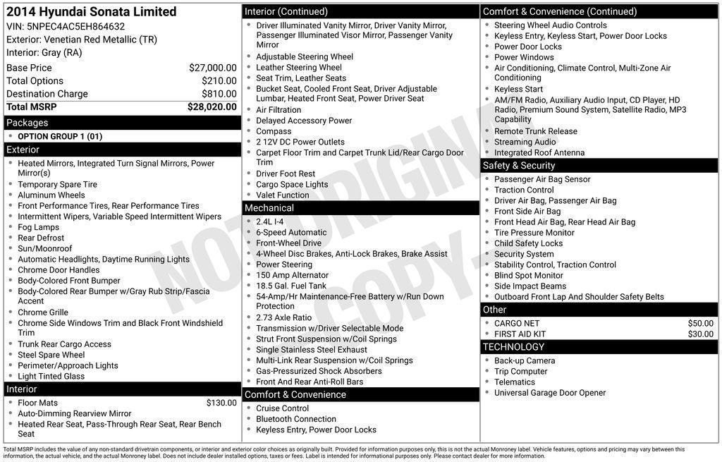 used 2014 Hyundai Sonata car, priced at $8,250