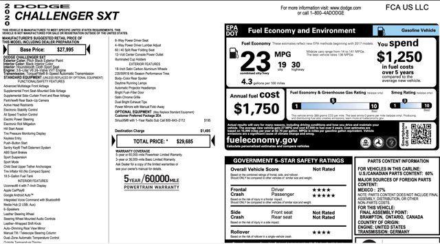 used 2020 Dodge Challenger car