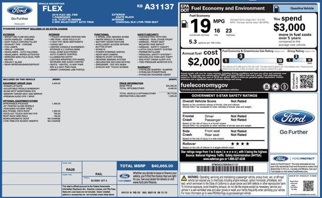 used 2019 Ford Flex car, priced at $13,505