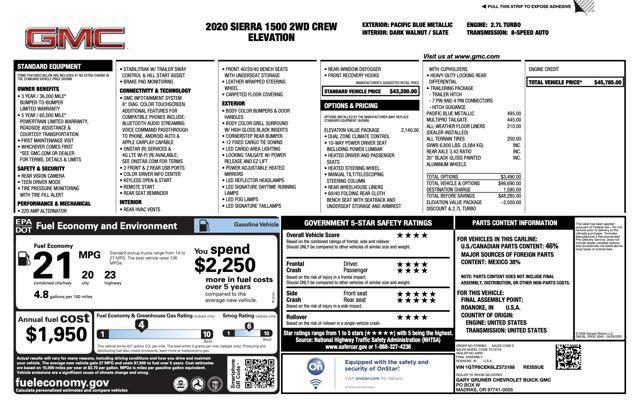 used 2020 GMC Sierra 1500 car